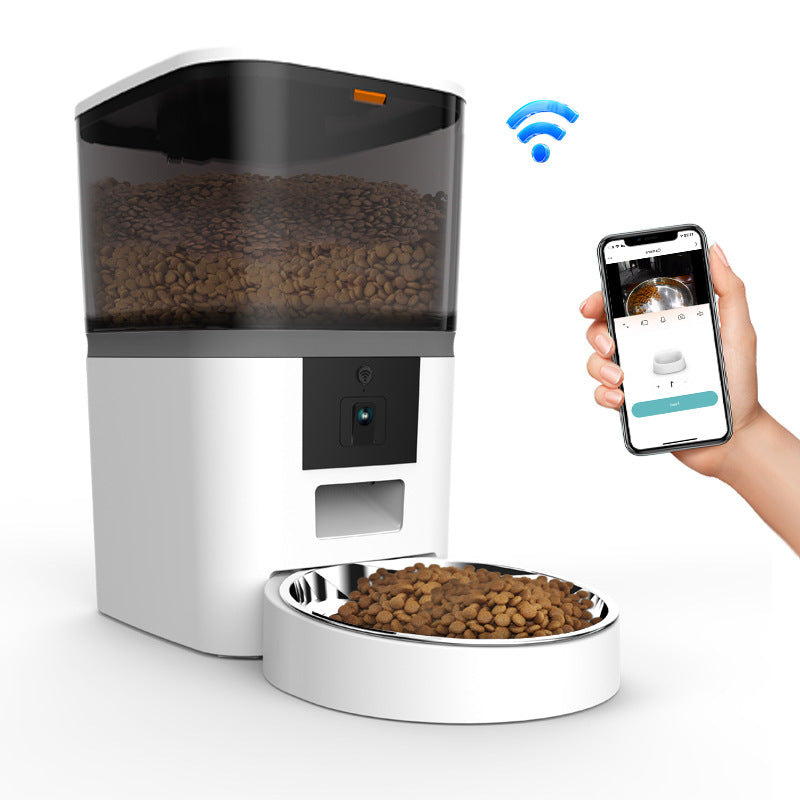Watch Pets Eat and Play with Smart Feeder