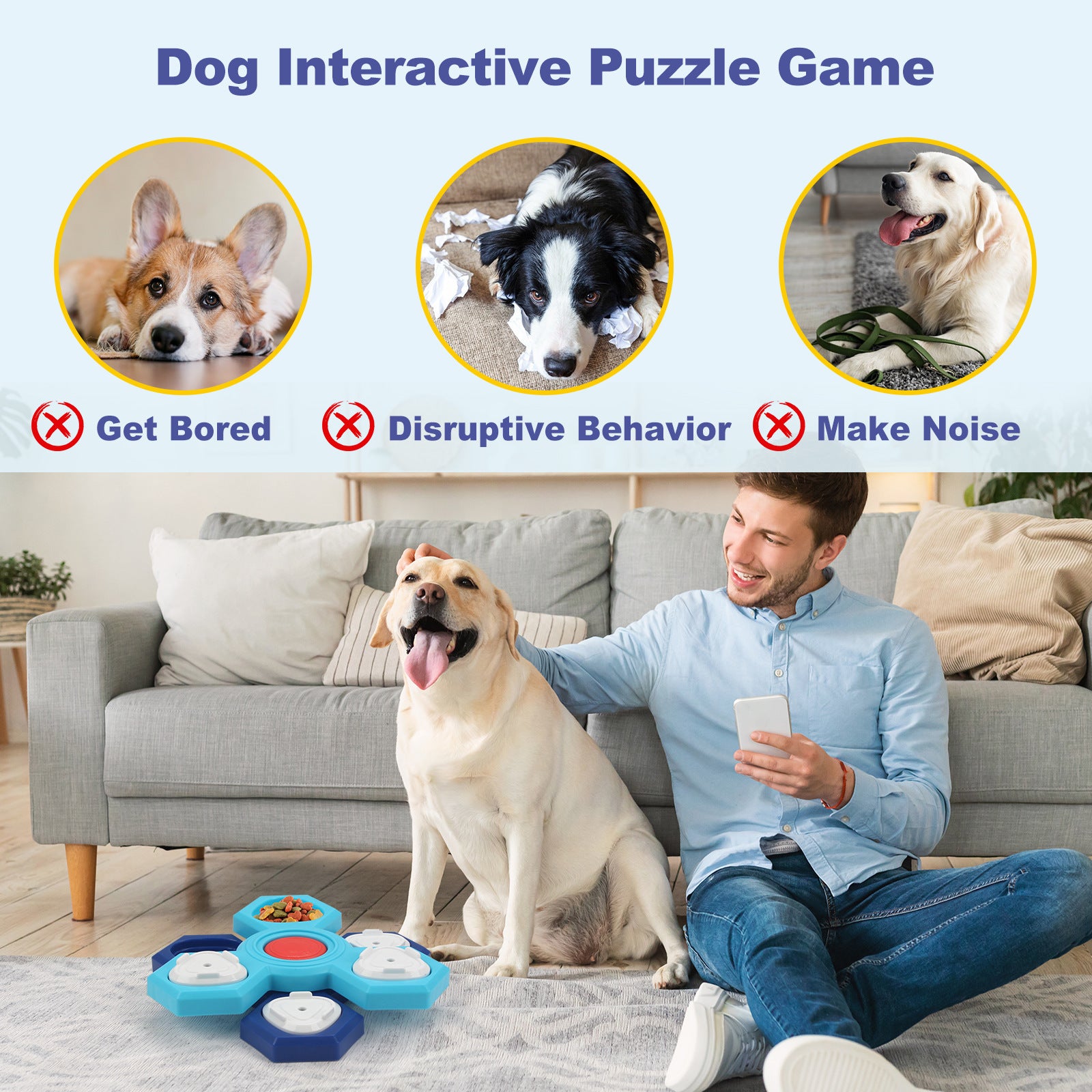 Fun 4-Layer Puzzle Bowl for Happy, Healthy Dogs
